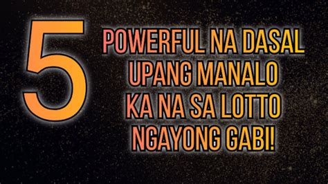 Mga Panalangin upang Manalo sa Lottery .